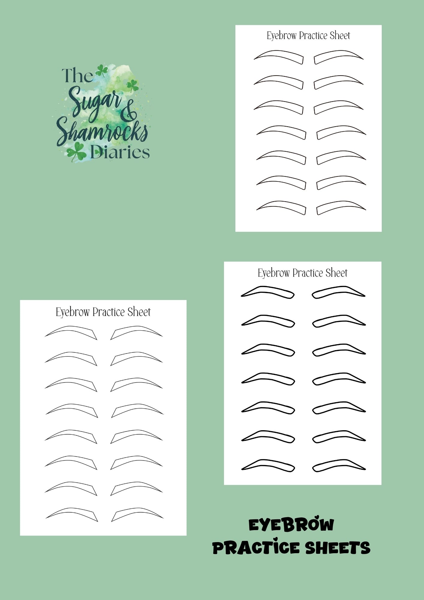 Master Your Mapping: Printable Eyebrow Practice Sheets (Digital Download)