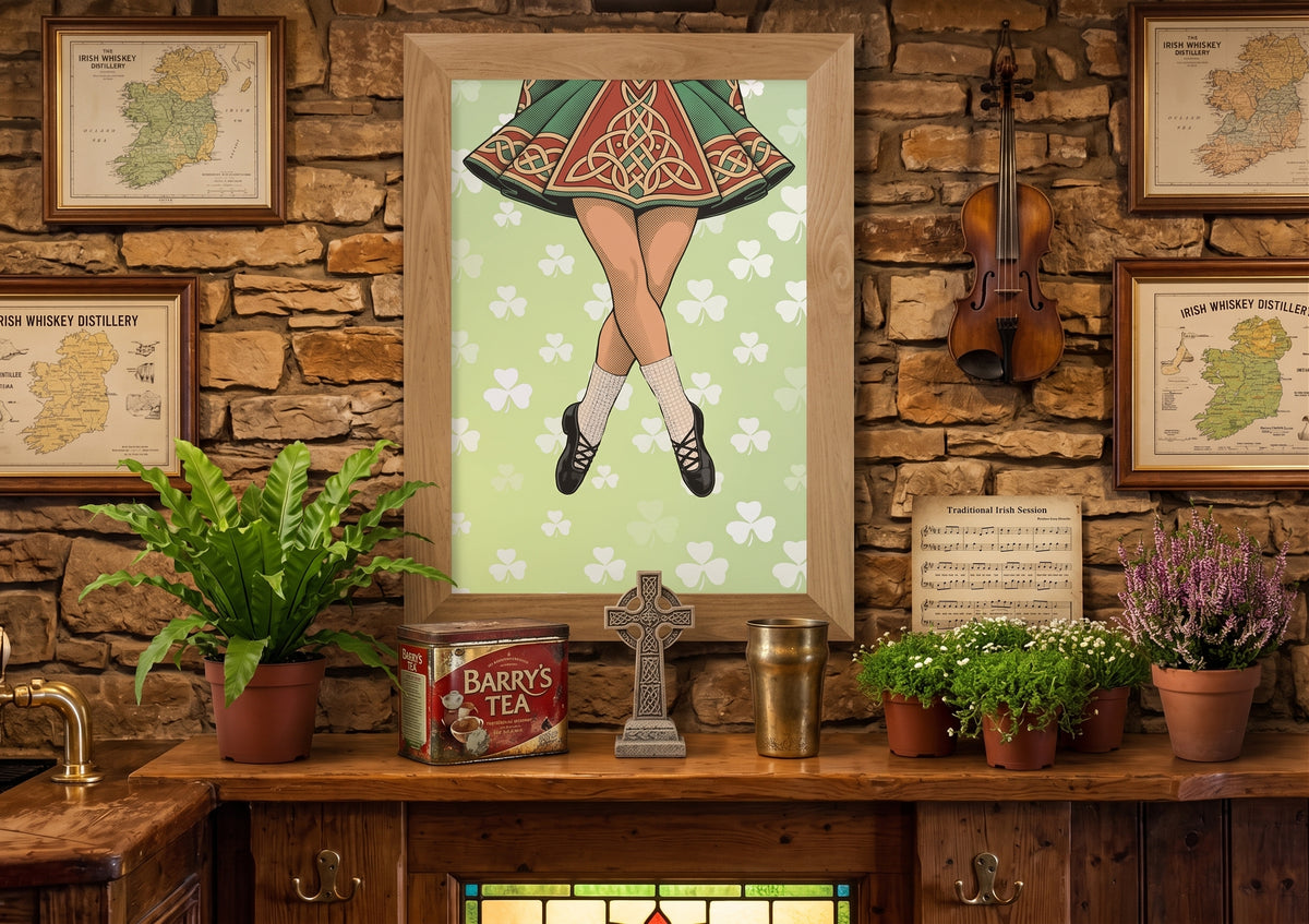 Irish Dancing Soft Shoes – Resizable Canva Digital Art Print