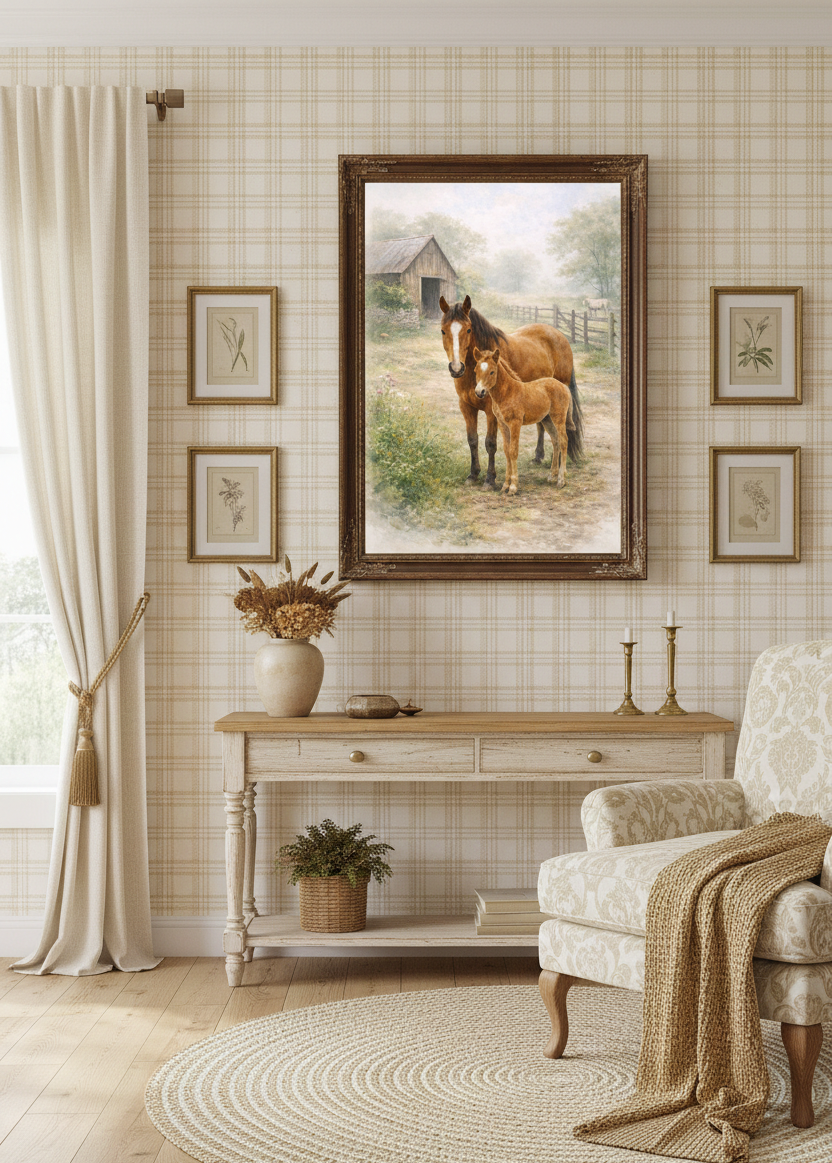 Horse & Foal Watercolour Print (DIGITAL PRINT)